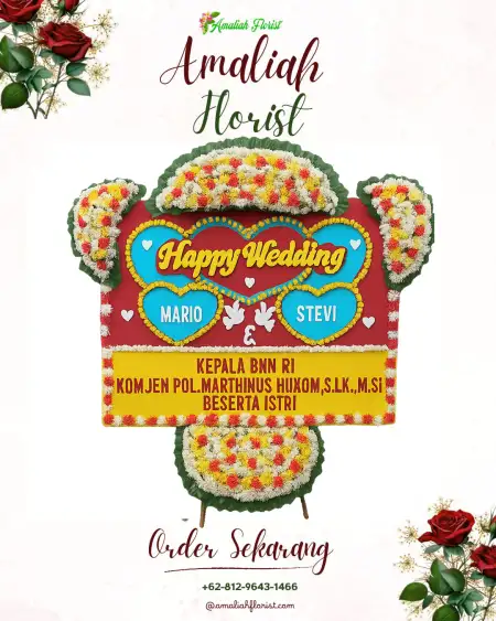 Papan Bunga Pernikahan Harapan